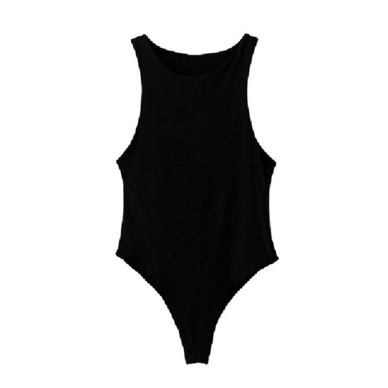 -shoulder Sleeveless Bodysuit