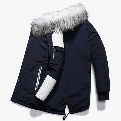 Winter Jacket Men Thicken Warm Parkas Men Casual Long Outwear Hooded