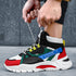 Fashion Men Sneakers High Top Yellow Bottom Colorful Splicing Leather