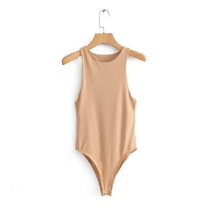 -shoulder Sleeveless Bodysuit