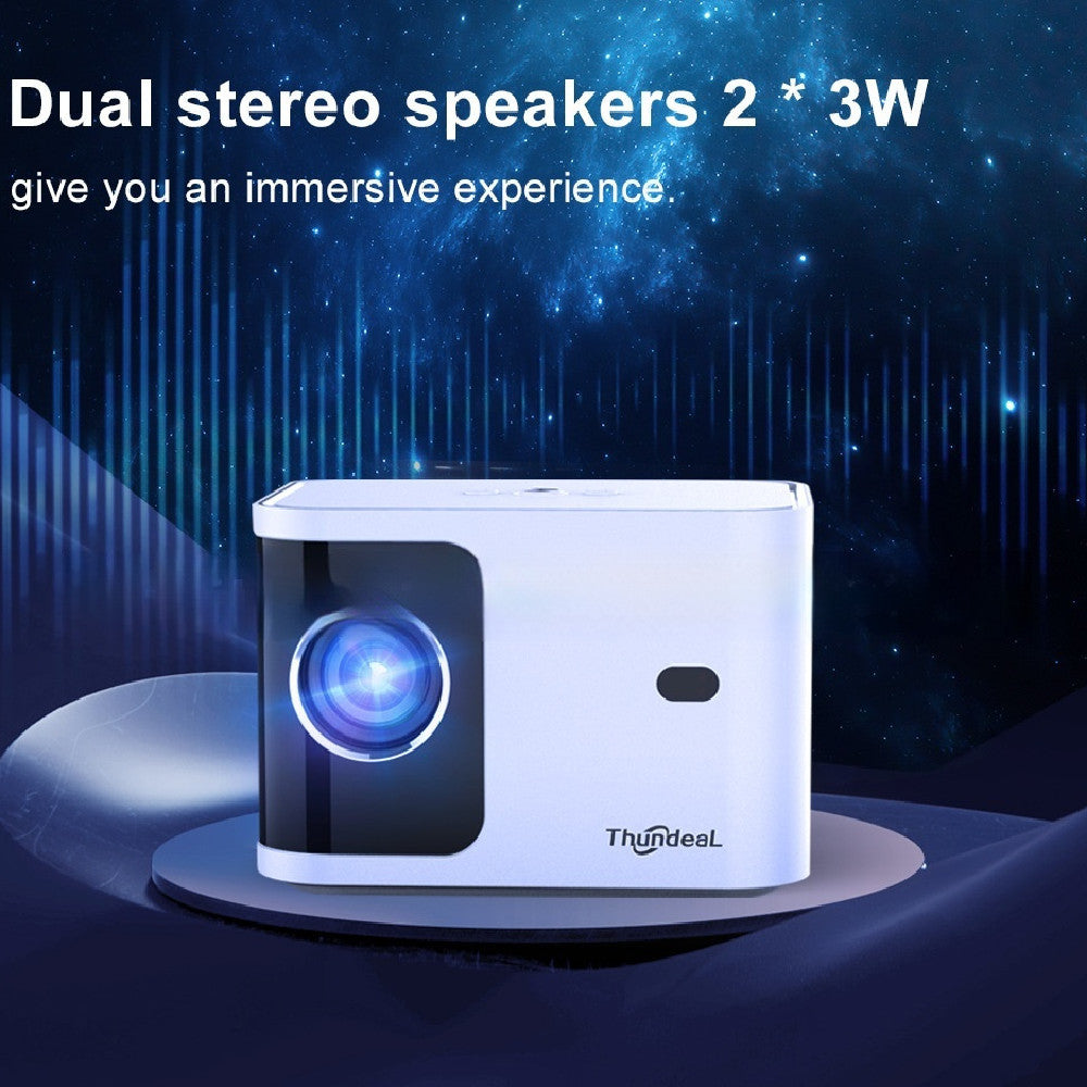 Projector Home HD 720p Wireless WIFI 5G Projector Intelligent Electric Adjustable Trapezoidal Android 90